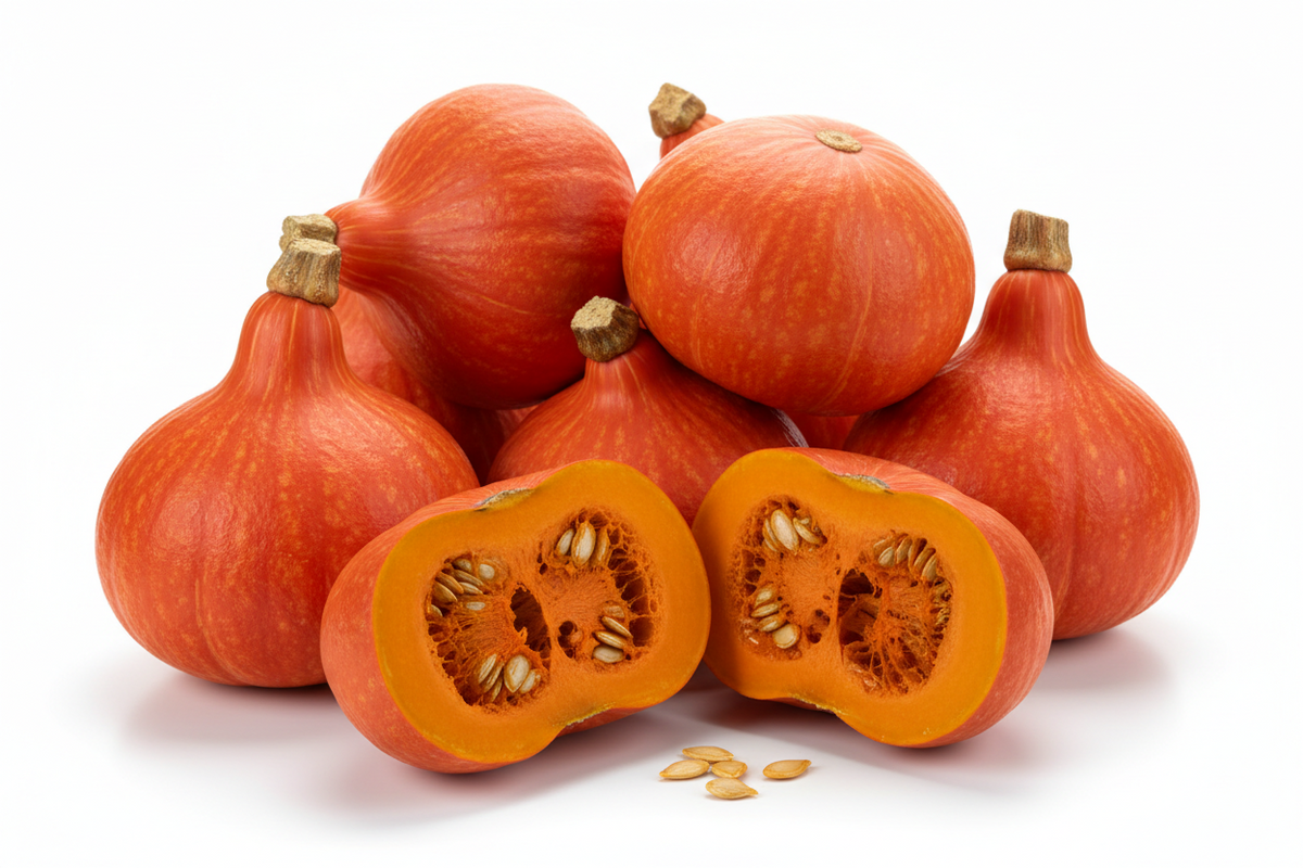 Red kuri squashes